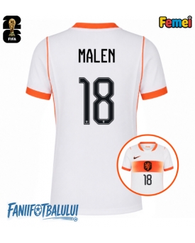 Țările de Jos Donyell Malen #18 Echipament de Fotbal Replică Mondial 2026 Femei Deplasare
